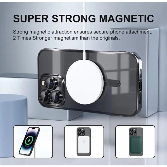 Misea Magnetic Clear Case For iPhone 14 Pro Max Case‎ Compatible With MagSafe - Picture 7 of 10
